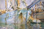 John Singer Sargent In a Levantine Port (mk18) oil on canvas